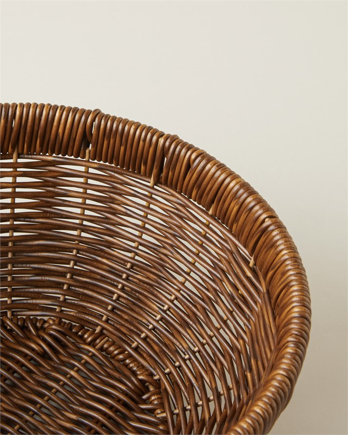 Roselle Rattan Sunumluk 23x9,5 cm Kahverengi