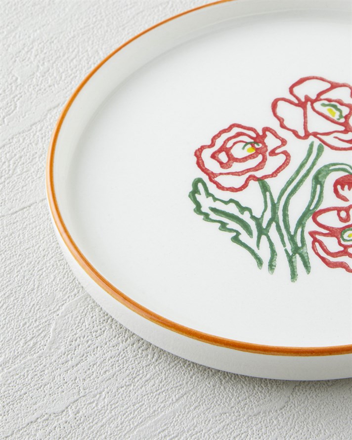 Roselle Seramik 4lü Pasta Seti 16 cm Renkli