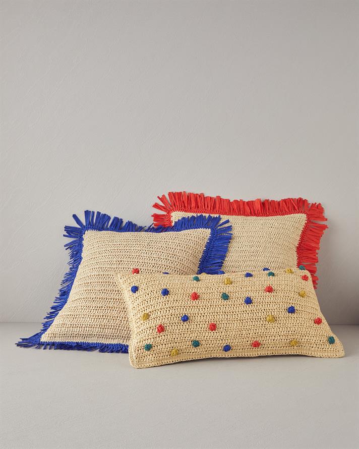 Arzu Sabancı Rosia Hasır Dekoratif Kırlent Naturel