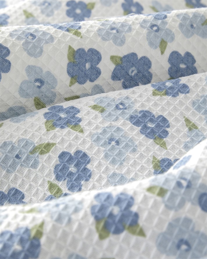 Rossa Çift Kişilik Pike 200x220 cm Mavi