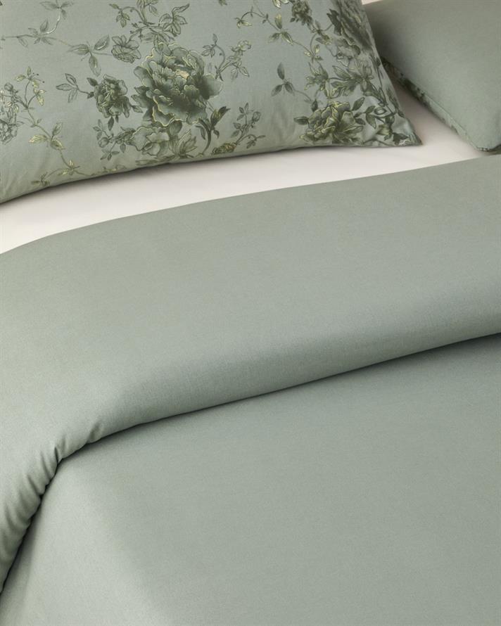 Rosy Glow Pamuk Tek Kişilik Nevresim Takımı 160x220 cm Yeşil