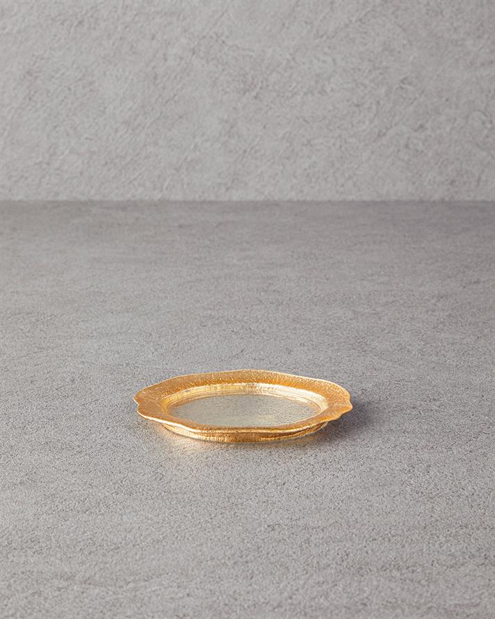 Rowan Cam Pasta Tabağı 12.5 cm Gold