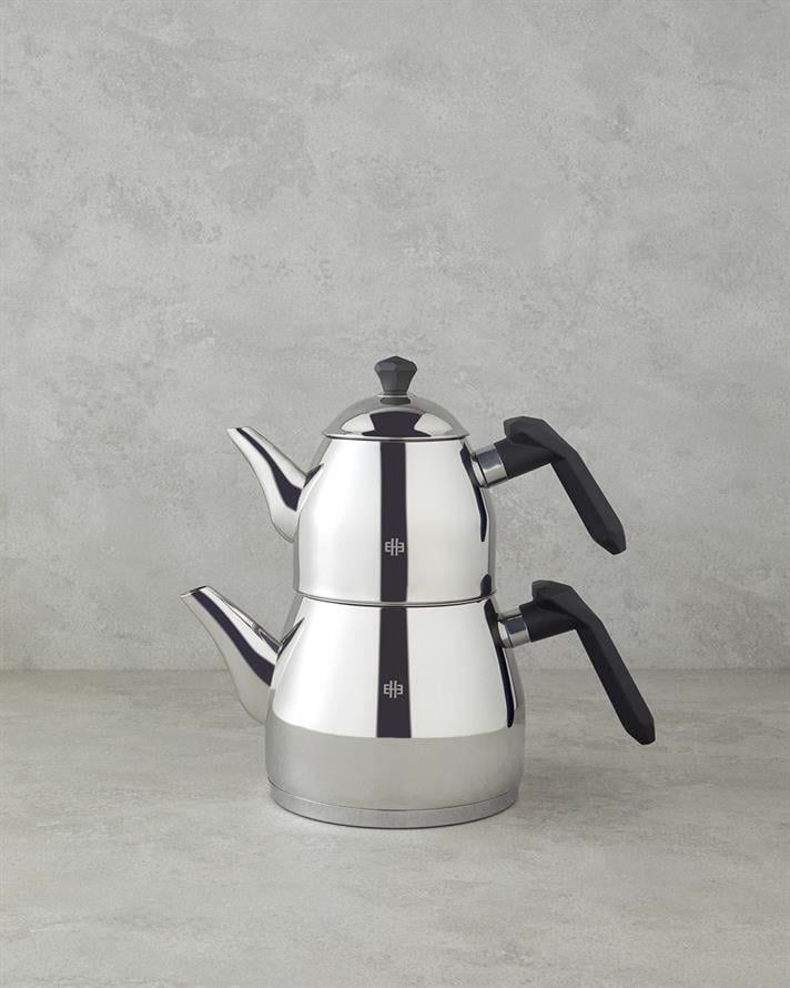 Roxane Çelik Mini Boy Çaydanlık Siyah