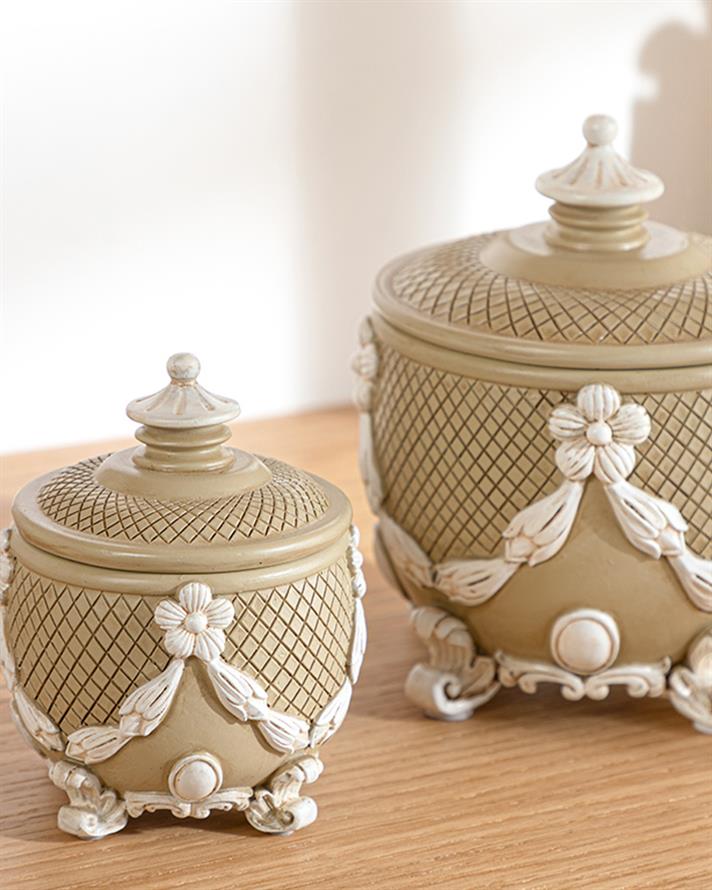 Royal Dekoratif Kutu 7.2x9 cm Krem