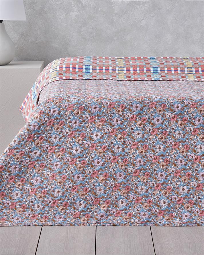 Ruby Blossom King Size Çok Amaçlı Örtü 240x220 cm Kırmızı