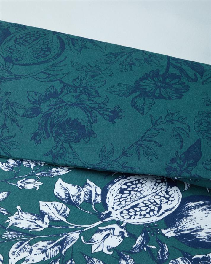 Ruby Garden Flanel Çift Kişilik Nevresim Takımı 200x220 cm Koyu Yeşil