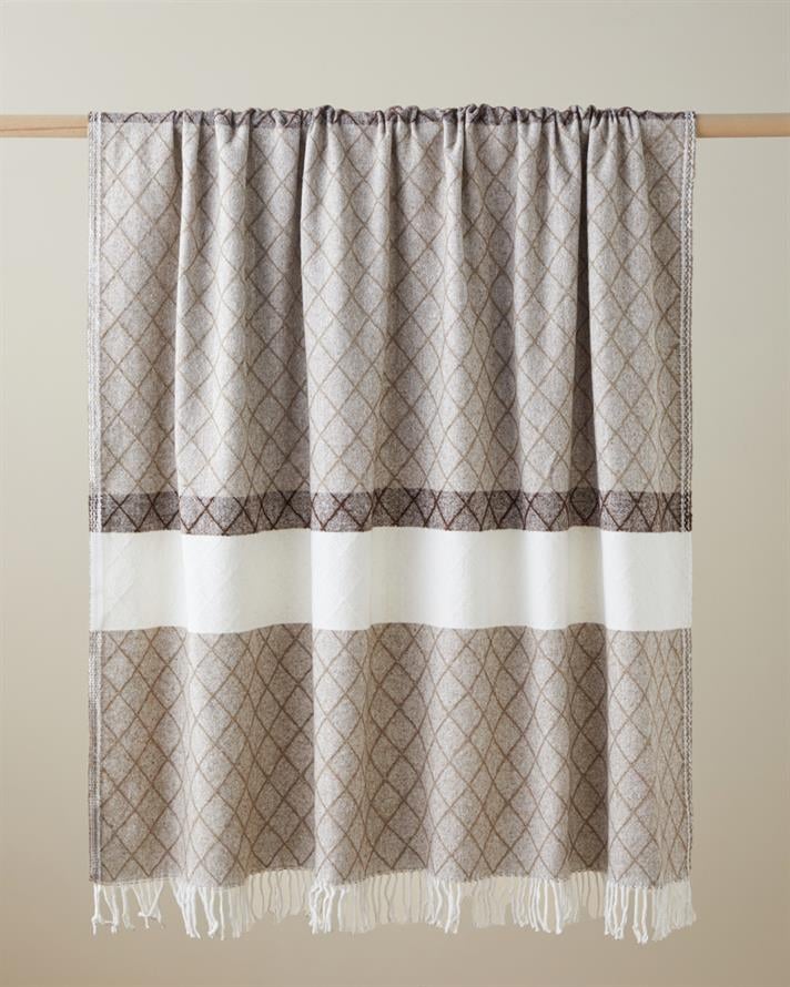 Rumi Koltuk Şalı 130x170 cm Kahve-Bej