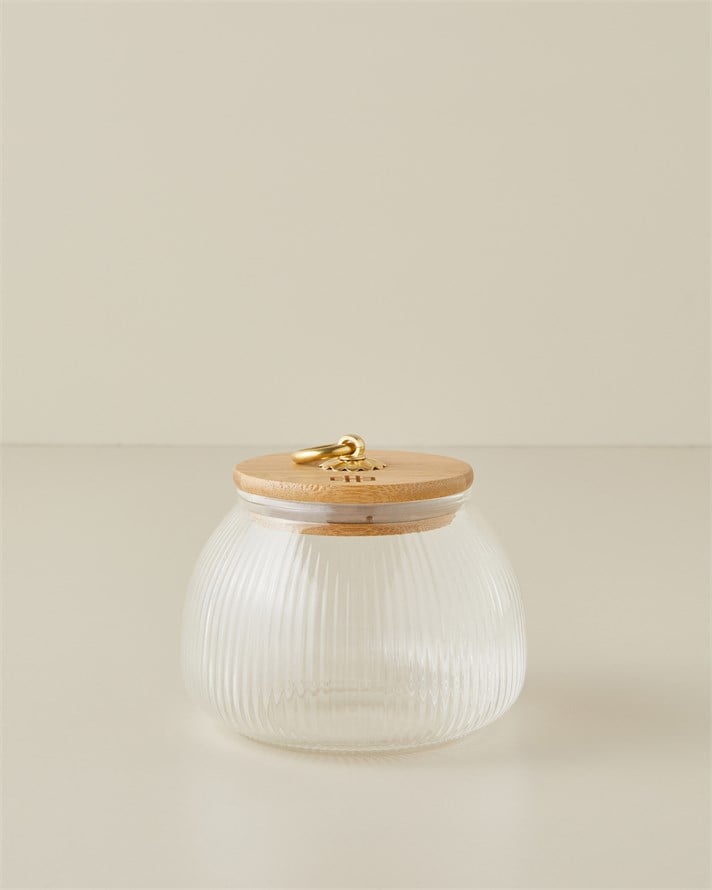 Rustic Chic Borosilikat Kavanoz 550 ml Natural