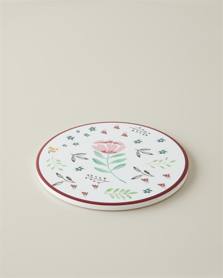 Rustic Florals Seramik Nihale 16 cm Pembe - Yeşil