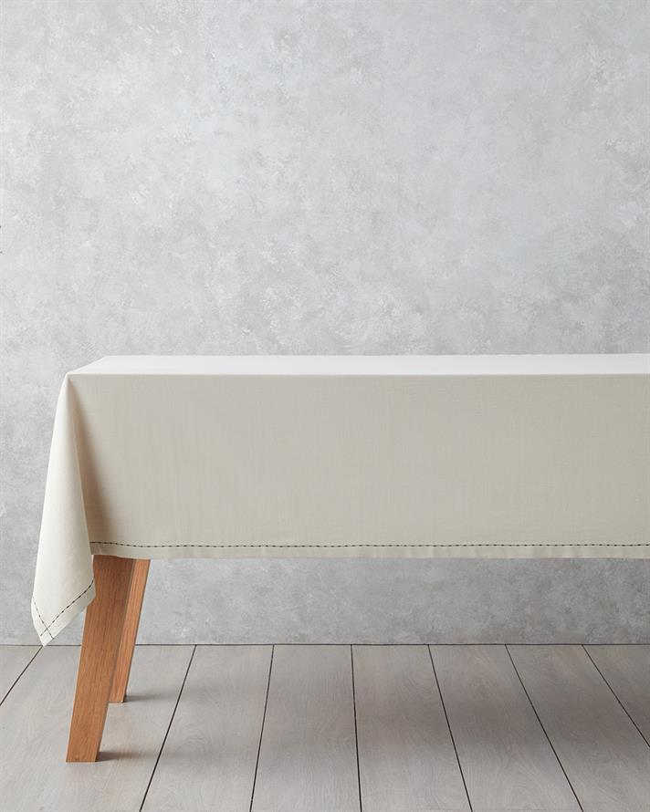 Rustic Linen Pamuk Masa Örtüsü 150x200 cm Bej