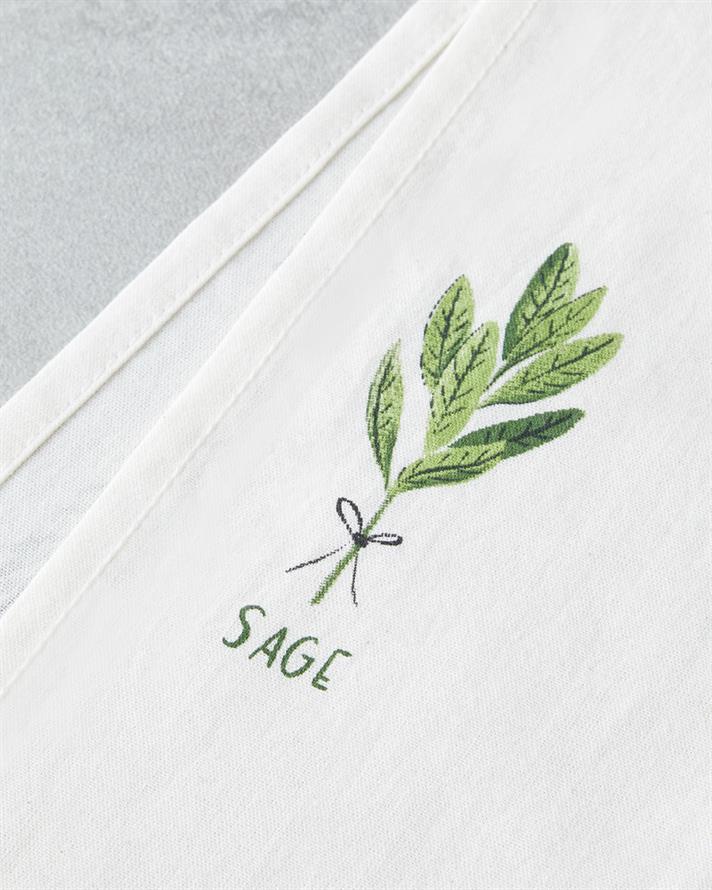 Sage Pamuk Kurulama Bezi 30x50 cm Beyaz - Yeşil