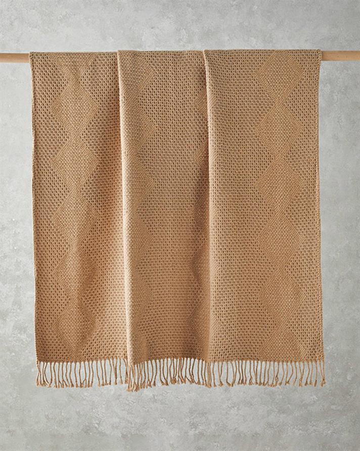 Saige Scotch Tv Battaniye 110x170 cm Bej