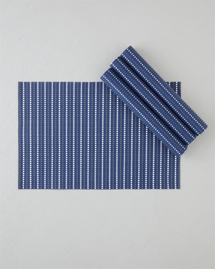 Sailor Lines Pvc 4lü Amerikan Servis 30x45 cm Lacivert-Beyaz