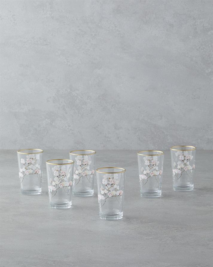 Sakura Dream Cam Kahve Yanı Bardak Şeffaf