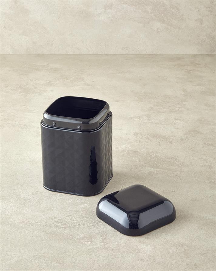 Salina Metal 4lü Saklama Kabı 1.3 L x 9 L Siyah