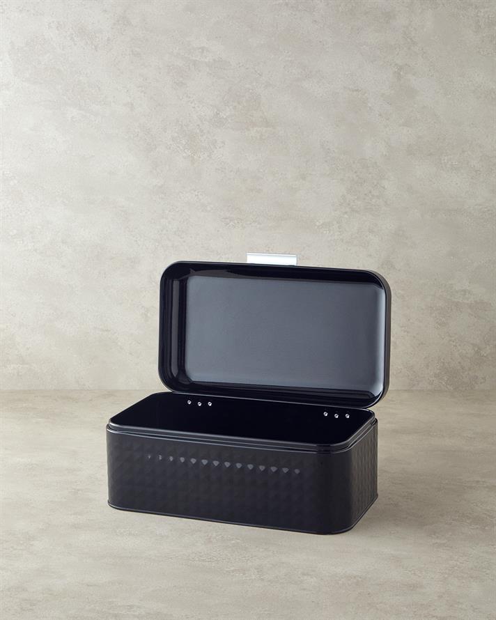 Salina Metal 4lü Saklama Kabı 1.3 L x 9 L Siyah