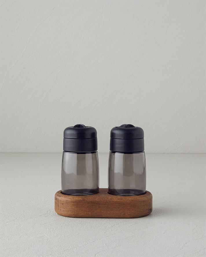 Saly Cam 2li Tuzluk - Biberlik 100 ml Antrasit