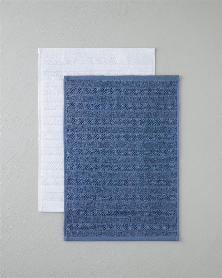 Sandy Stripe Pamuk El Havlusu 30x45 cm Beyaz