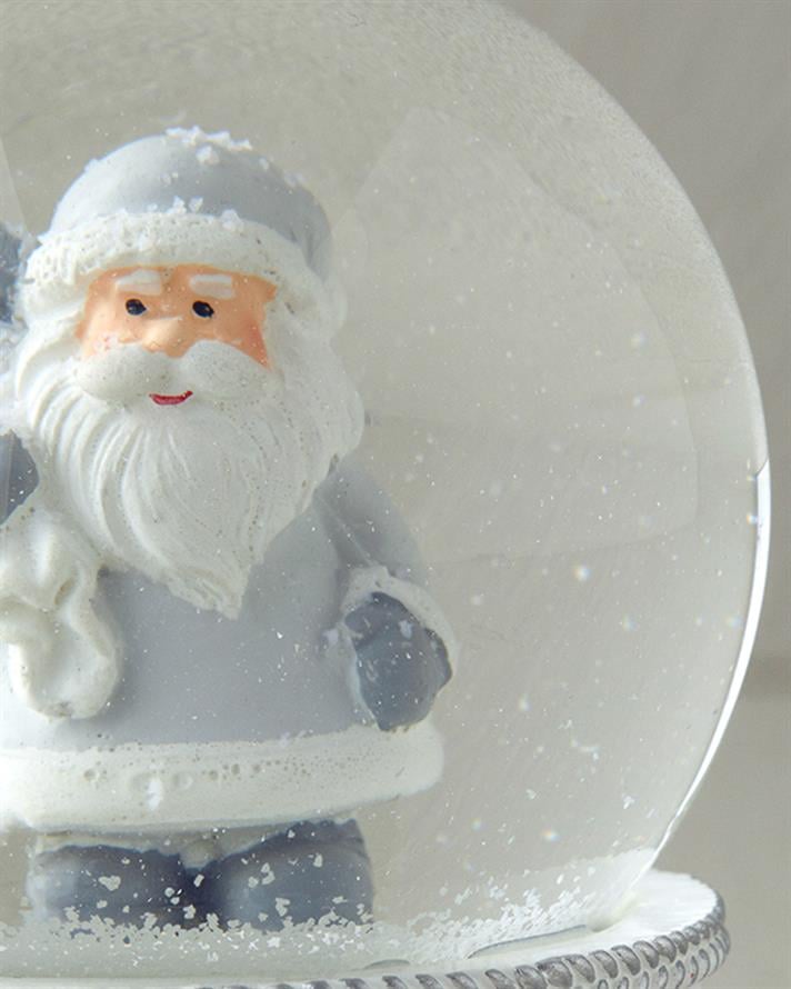 Santa Yılbaşı Kar Küresi Beyaz