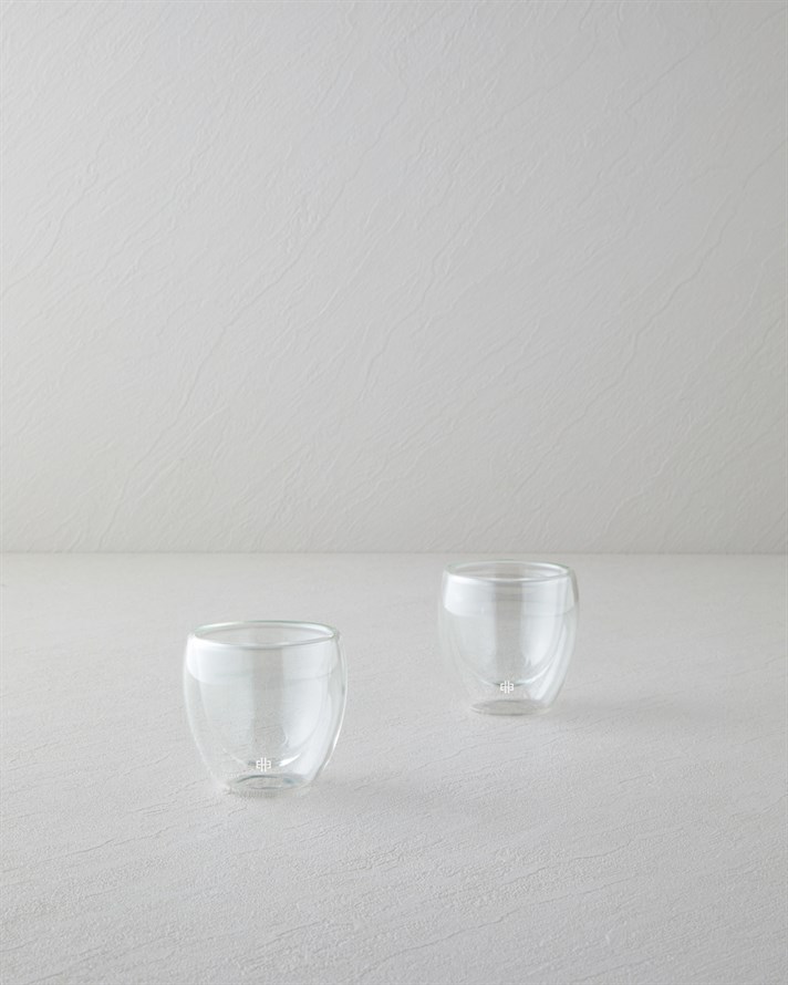 Santos Borosilikat 2li Çift Cidarlı Bardak Şeffaf