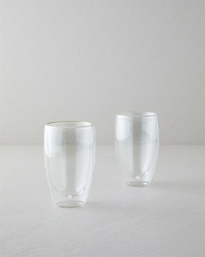 Santos Borosilikat 2li Çift Cidarlı Bardak Şeffaf