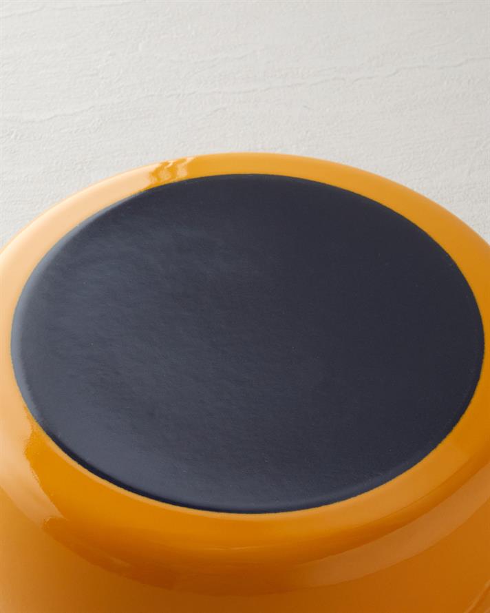 Sartagi Emaye Kızartma Tenceresi 22 cm Hardal