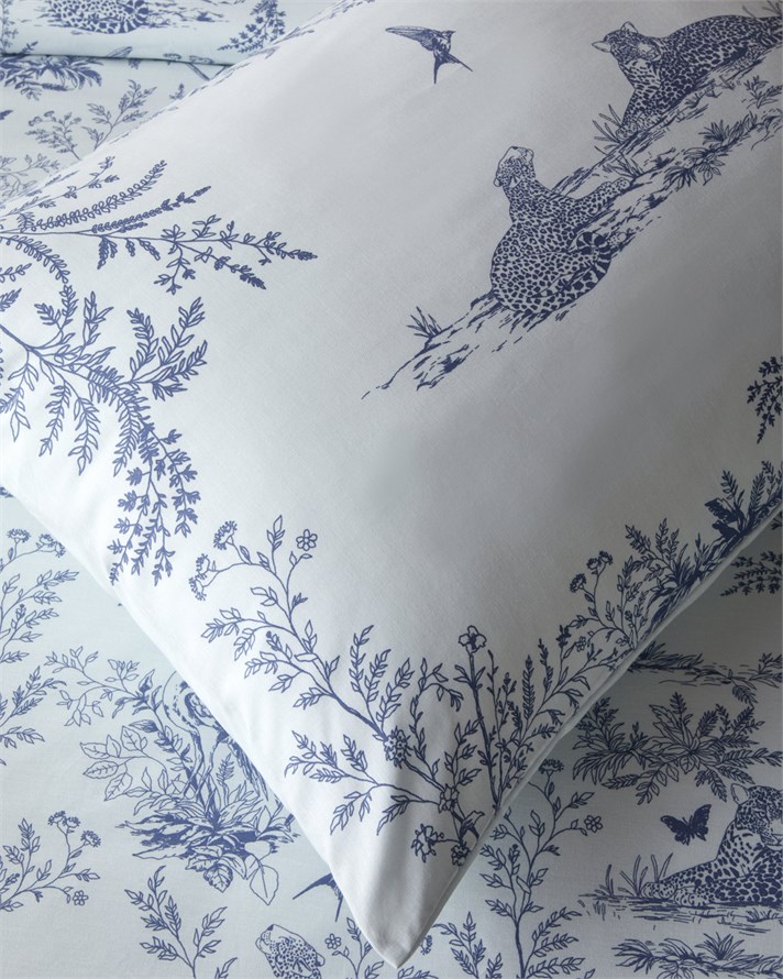 Savanna Pamuk Çift Kişilik Çarşaflı Nevresim Takımı 200x220 cm Mavi