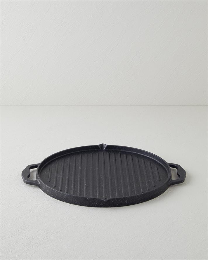 Savor Premium Yuvarlak Izgara Tava 34 cm Siyah