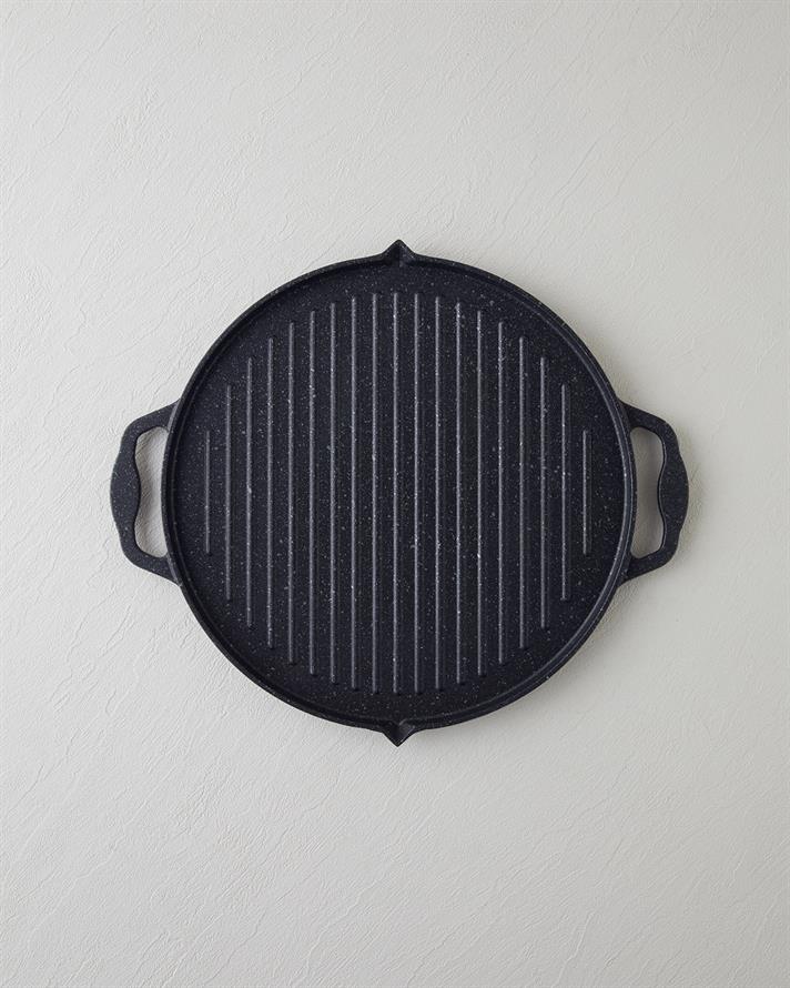 Savor Premium Yuvarlak Izgara Tava 34 cm Siyah