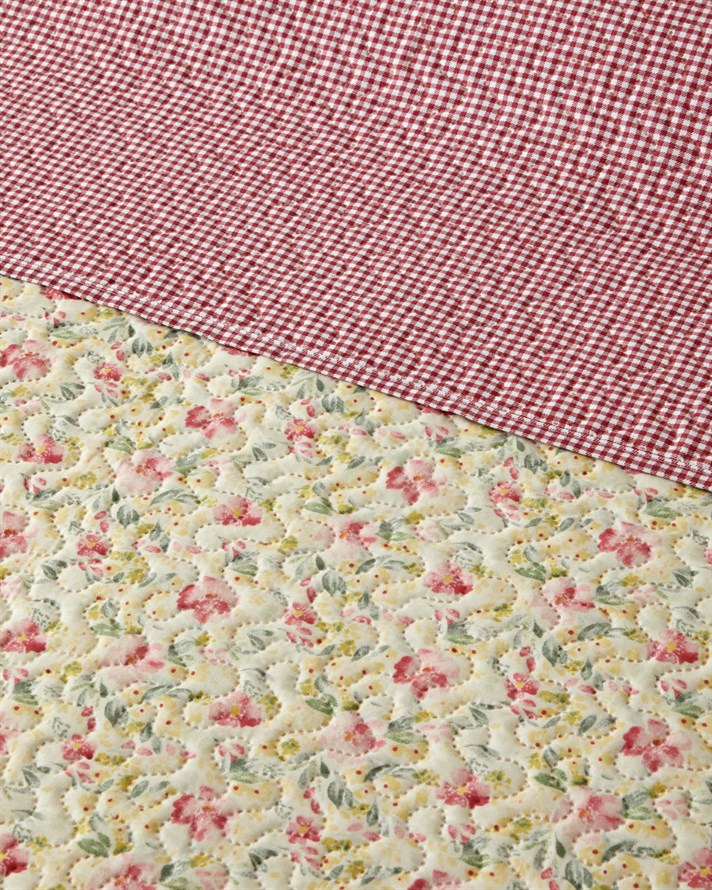 Scarlet Bloom Çift Kişilik Yatak Örtüsü Takımı 200x220 cm Kırmızı