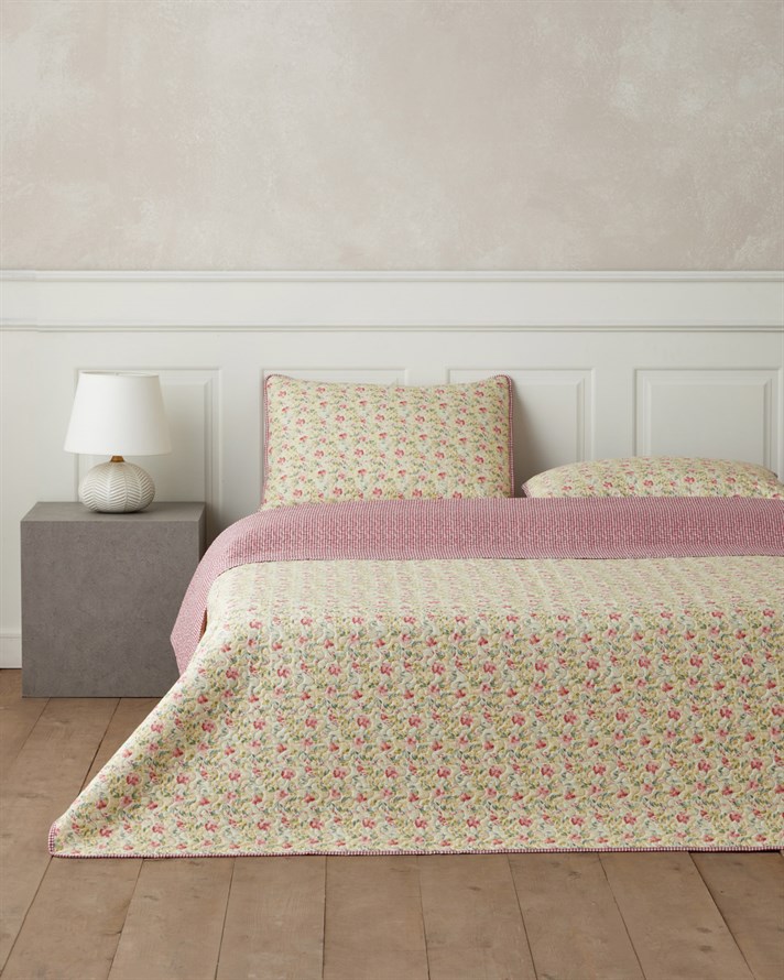 Scarlet Bloom  Tek Kişilik Yatak Örtüsü Takımı 160x220 cm Kırmızı