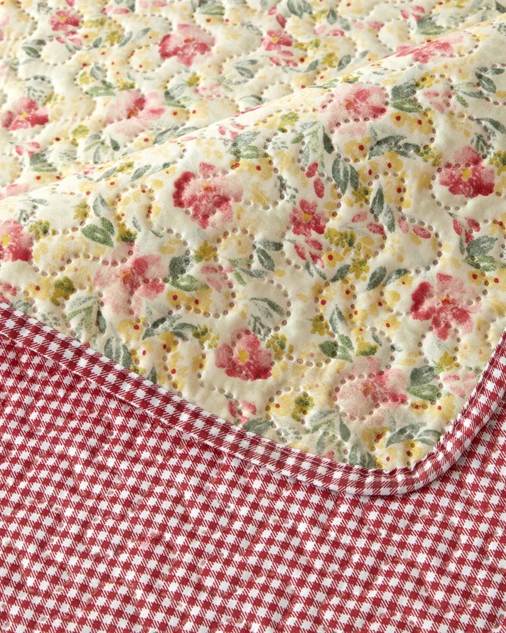 Scarlet Bloom Tek Kişilik Yatak Örtüsü Takımı 160x220 cm Kırmızı
