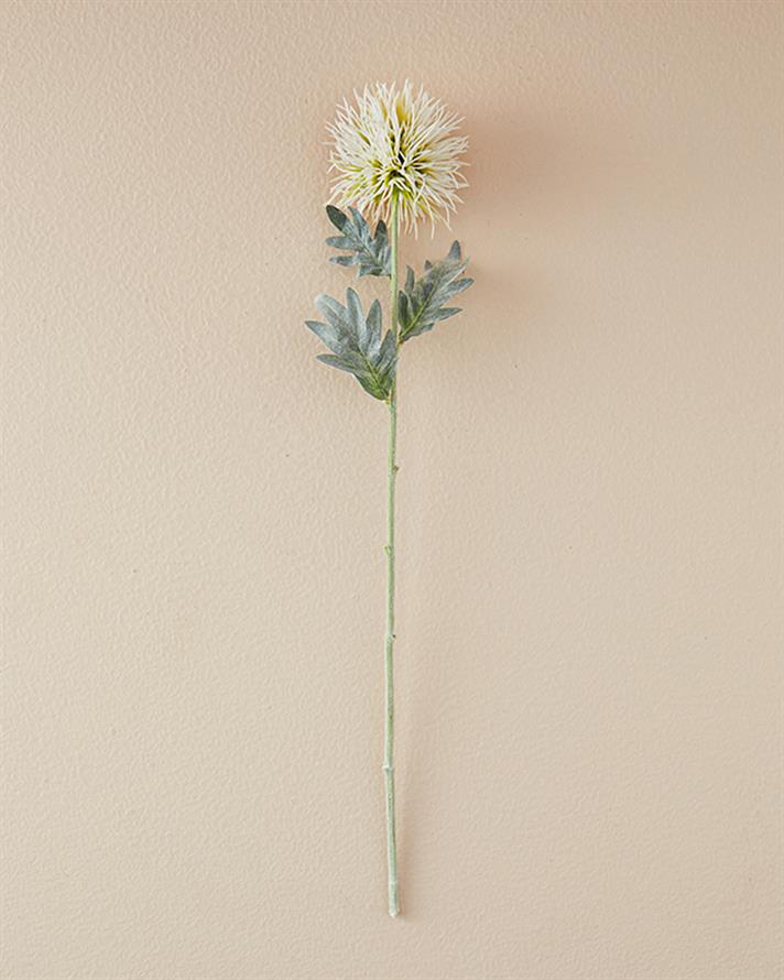 Sea Holly Tek Dal Yapay Çiçek Beyaz
