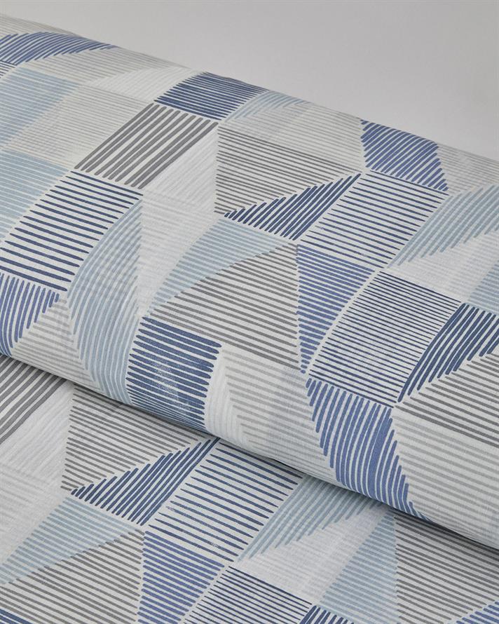 Sea Marine Kolay Ütülenir Tek Kişilik Çarşaflı Nevresim Takımı 160x220 cm Mavi - Bej