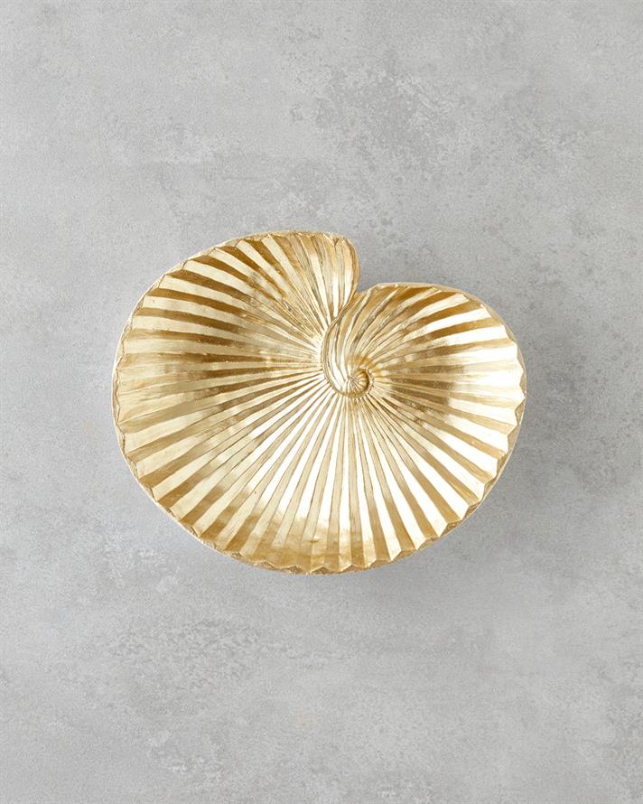 Sea Shells Dekoratif Tabak Gold