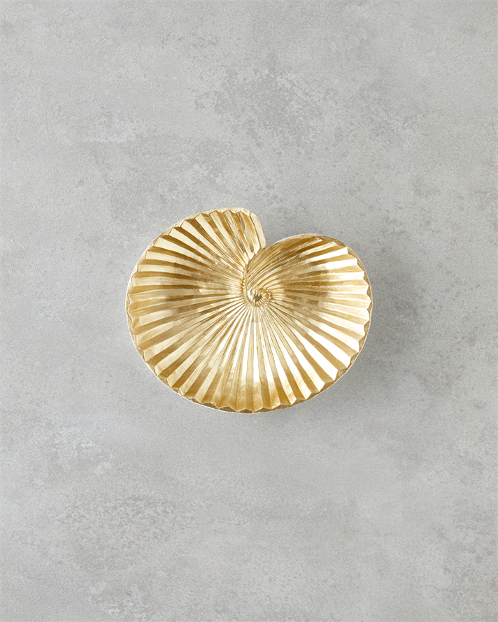 Sea Shells Dekoratif Tabak Gold