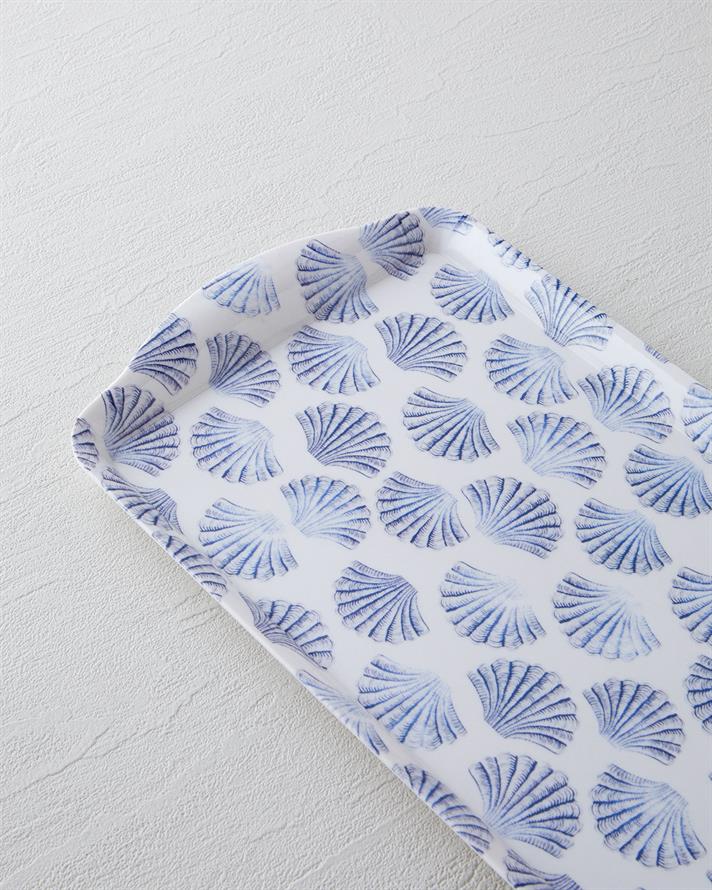 Seabreeze Melamin Tepsi 37x18 cm Mavi - Yeşil