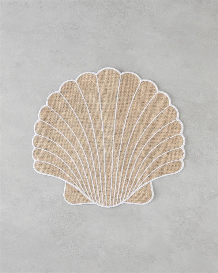 Seashell Jüt 2li Amerikan Servis 34x38 Cm Krem