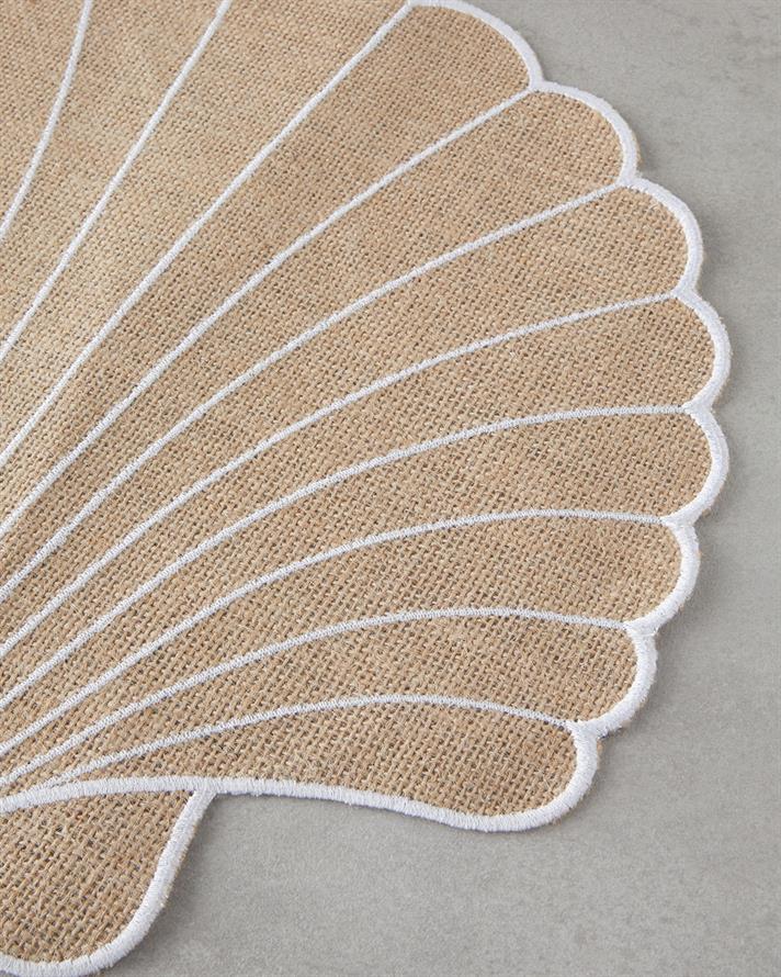 Seashell Jüt 2li Amerikan Servis 34x38 Cm Krem