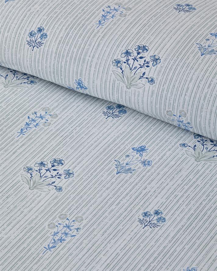 Seaside Blossom Pamuklu Çift Kişilik Nevresim Seti 200x220 cm Yeşil