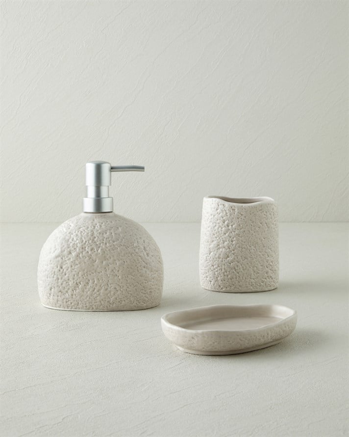 Seras Dolomite 3lü Banyo Seti Koyu Bej