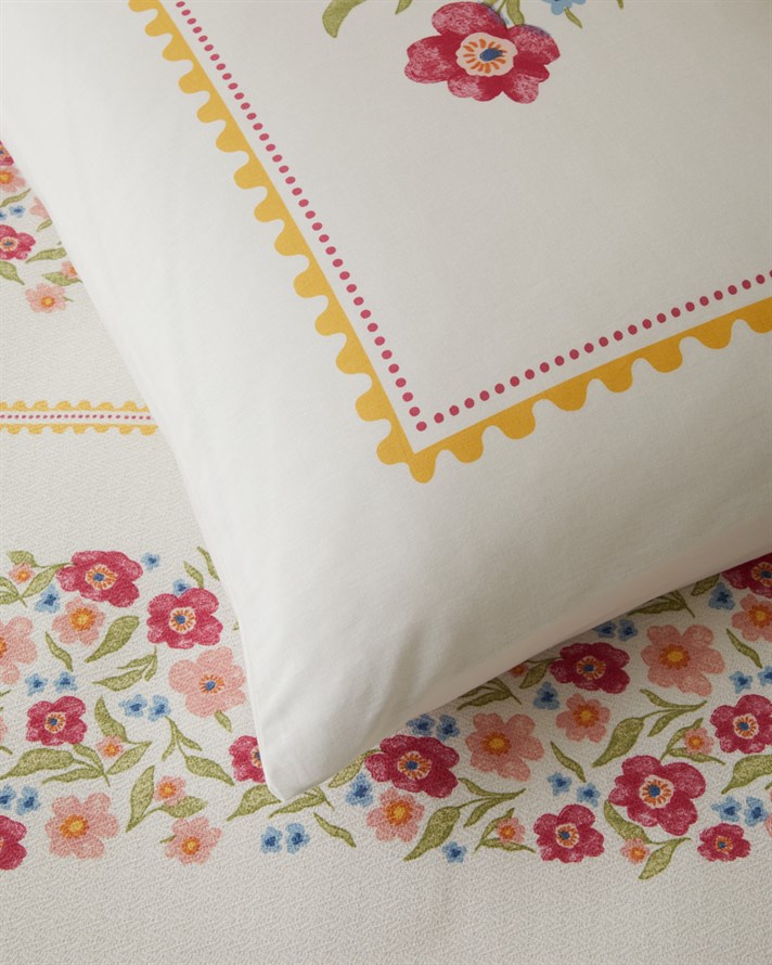 Serena Baskılı Pamuklu Çift Kişilik Pike Takımı 200x220 cm Pembe