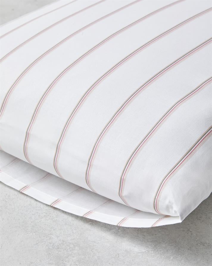 Serene Stripes Pamuklu 2li Yastık Kılıfı 50x70 cm Pembe