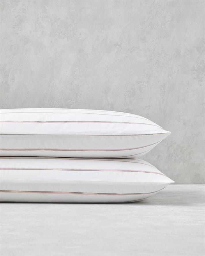 Serene Stripes Pamuklu 2li Yastık Kılıfı 50x70 cm Pembe