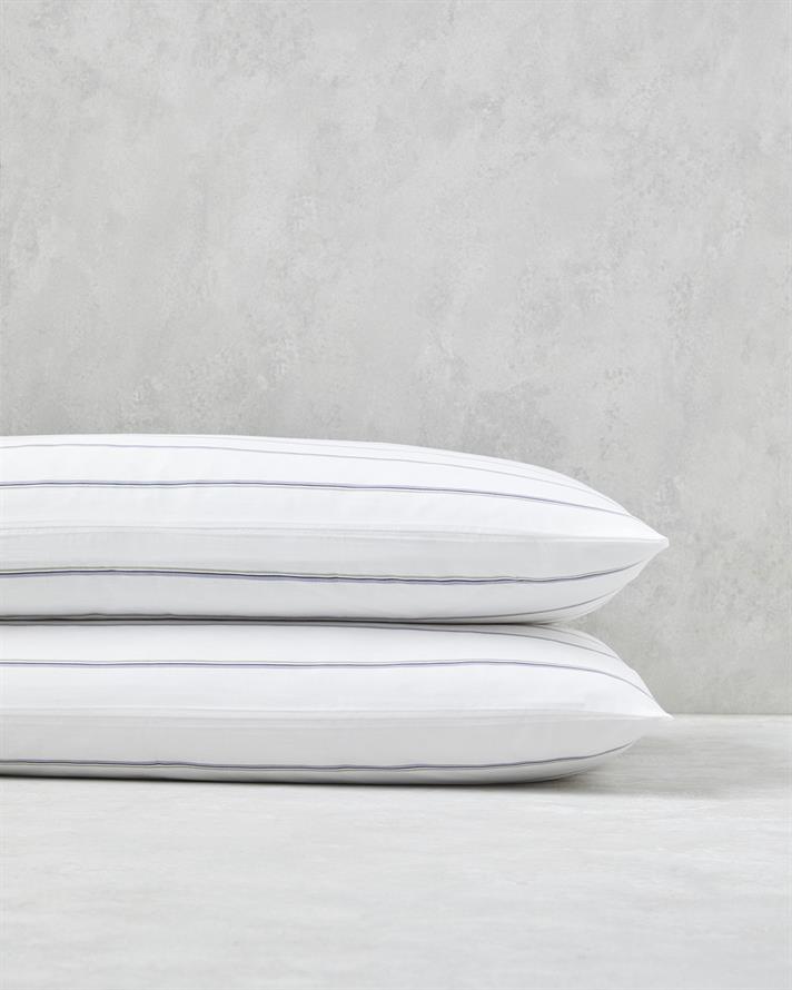 Serene Stripes Pamuklu 2li Yastık Kılıfı 50x70 cm Lacivert