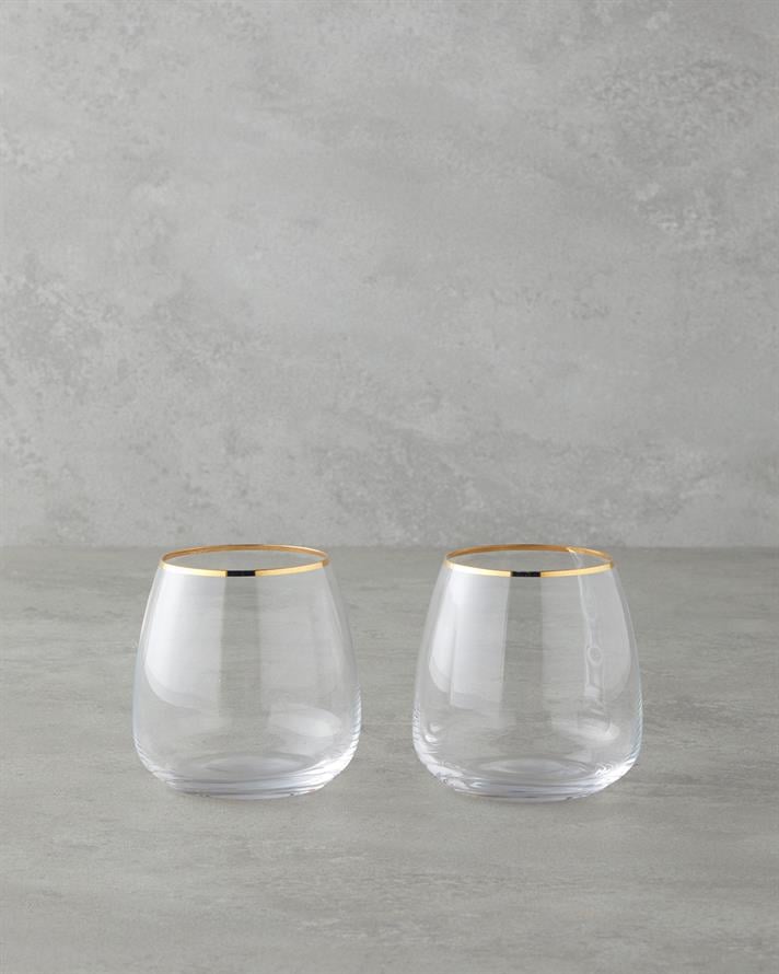 Serenity Kristal 2li Bardak Gold