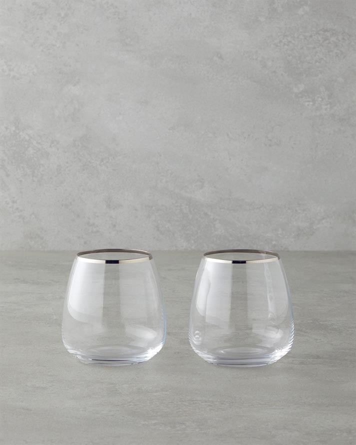 Serenity Kristalin 2li Bardak Silver