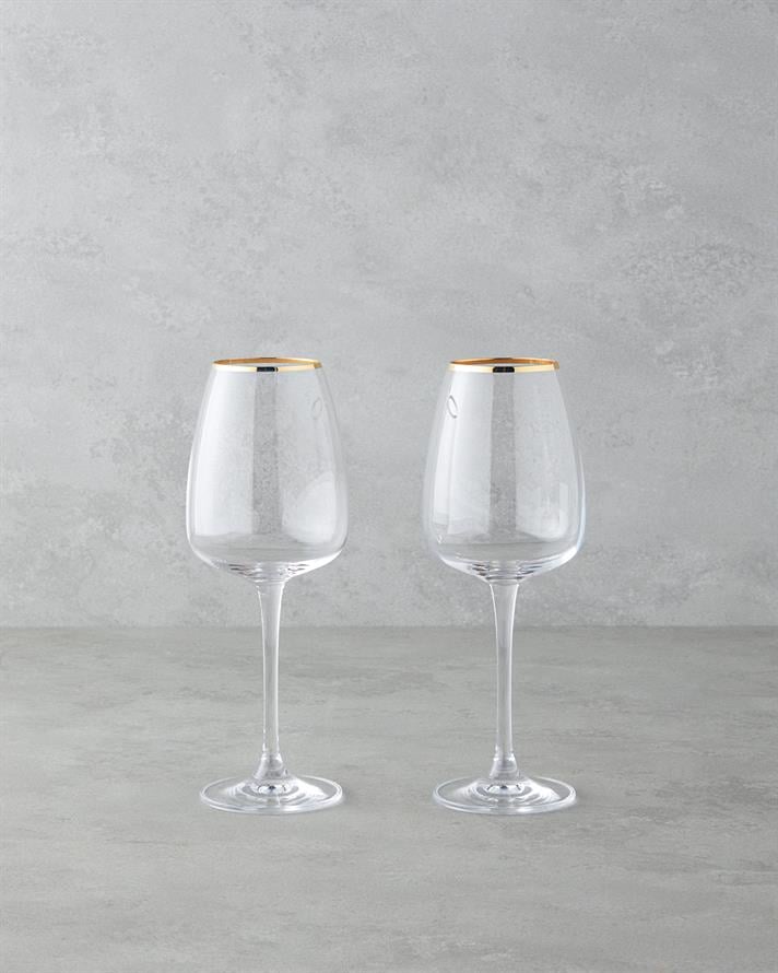 Serenity Kristalin 2li Kadeh 440 ml Gold