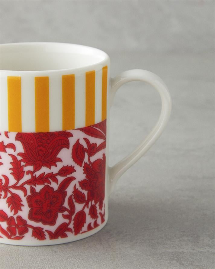 Seris Bone Porselen Kupa 290 ml Pembe - Sarı