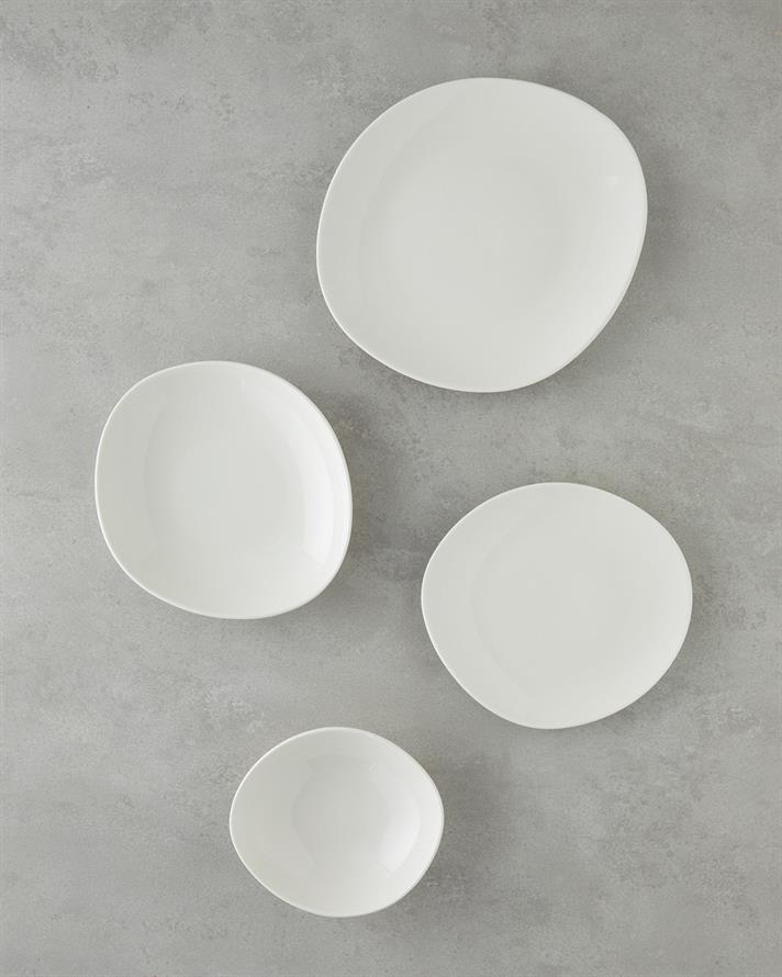 Shape Porselen Yemek Takımı 8 Parça 2 Kişilik Beyaz